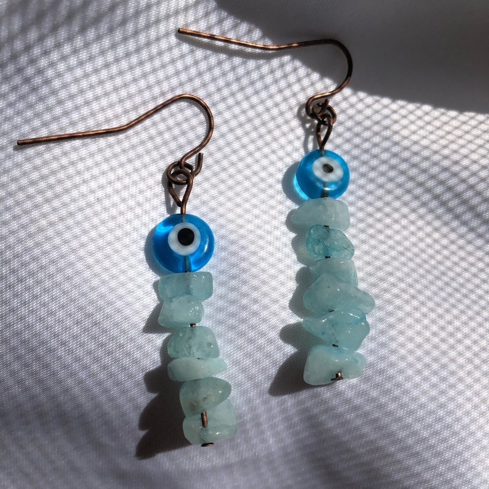 Evil eye earrings - protection earrings -